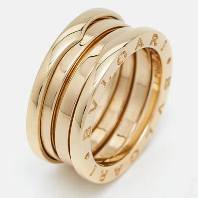 Pre-owned Bvlgari B.zero1 3-band 18k Yellow Gold Ring Size 51