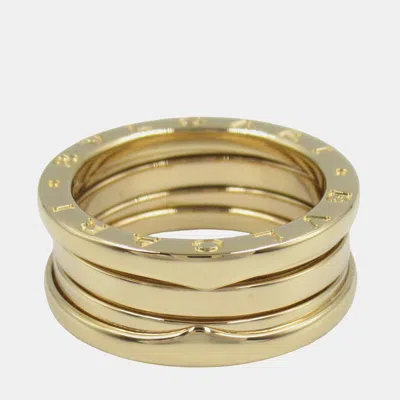 Pre-owned Bvlgari B.zero1 3-band Yellow Gold Ring Eu 53