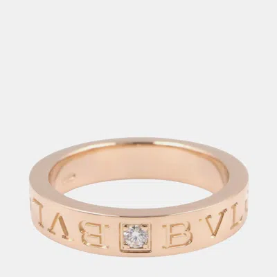 Pre-owned Bvlgari B.zero1 341825 18k Rose Gold Women's Ring Eu 51