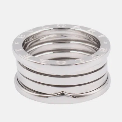 Pre-owned Bvlgari B.zero1 4-band 18k White Gold Ring Eu 58