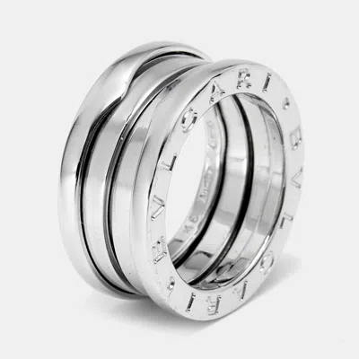 Pre-owned Bvlgari B.zero1 4-band 18k White Gold Ring Size 48