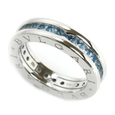 Pre-owned Bvlgari B.zero1 Blue White Band Ring ()