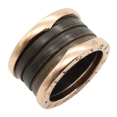 Pre-owned Bvlgari B.zero1 Brown Pink Gold (18k) Band Ring ()