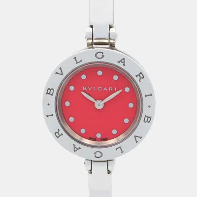 Pre-owned Bvlgari B.zero1 Bz23c2dss Quartz Pink Stainless Steel Women's Wristwatch 23 Mm