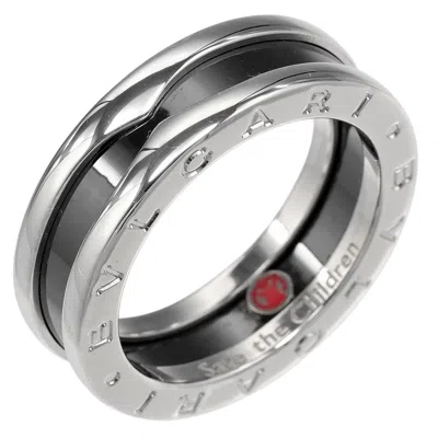 Pre-owned Bvlgari B.zero1 Ceramic Silver 925 Band Ring ()