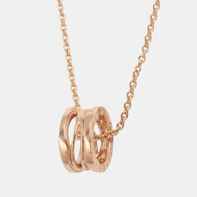 Pre-owned Bvlgari B.zero1 Design Legend 18k Rose Gold Pendant Necklace