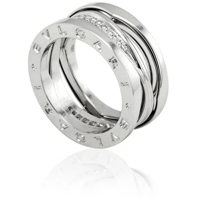 Bvlgari B.zero1 Design Legend 18k White Gold Ring In ["white","gold Tone"]