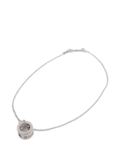 Pre-owned Bvlgari B-zero1 Diamond Necklace In Silver