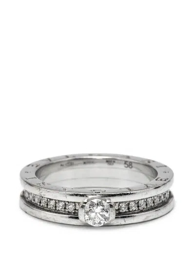 Pre-owned Bvlgari B.zero1 Diamond Ring In 银色