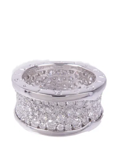 Pre-owned Bvlgari B.zero1 Diamond Ring In Silver