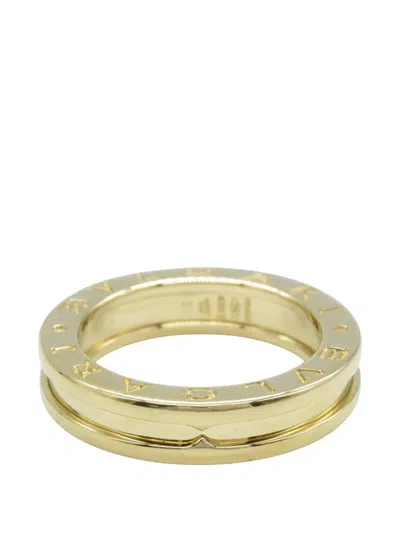 Pre-owned Bvlgari B.zero1 Engraved Ring In Gold