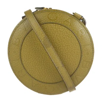 Pre-owned Bvlgari B.zero1 Green Khaki Leather Handbag Pochette Pouch Shopping Bag Shoulder Bag () In Green, Khaki