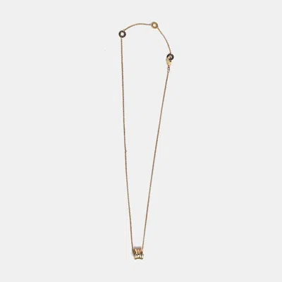 Pre-owned Bvlgari B.zero1 Necklace In Rose Gold
