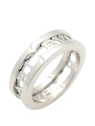 Pre-owned Bvlgari B-zero1 Open Logo Spiral Ring In Silver