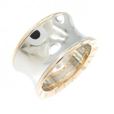 Pre-owned Bvlgari B.zero1 Pink Gold (18k) Stainless Steel Band Ring ()