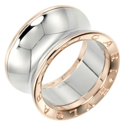 Pre-owned Bvlgari B.zero1 Pink Stainless Steel Band Ring ()