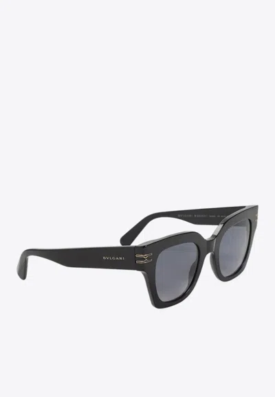 Bvlgari B.zero1 Rectangular Sunglasses In Black