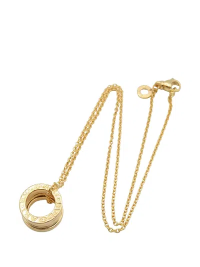 Pre-owned Bvlgari B-zero1 Ring Necklace In Gold