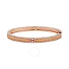 Bvlgari B.zero1 Rock Bracelet In 18k Rose Gold With Pave Diamonds