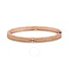 Bvlgari B.zero1 Rock Bracelet In 18k Rose Gold With Pave Diamonds