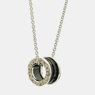 Pre-owned Bvlgari B.zero1 Save The Children Ceramic Sterling Silver Necklace