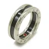 Bvlgari B.zero1 Silver Black Silver 925 Band Ring In Multi