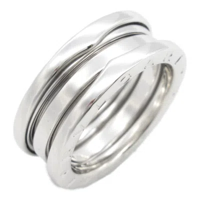 Pre-owned Bvlgari B.zero1 Silver White Gold (18k) Band Ring ()