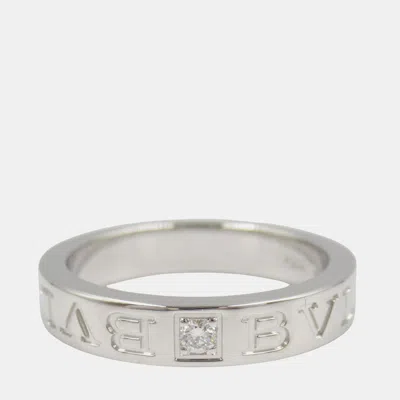 Pre-owned Bvlgari B.zero1 White Gold Diamond Ring Eu 53