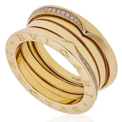 Bvlgari Yellow Gold And Diamond B. Zero1 Three-band Ring In Yellow/gold Tone