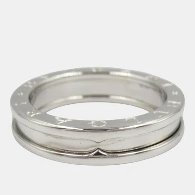 Pre-owned Bvlgari B.zero118k White Gold Ring Eu 53