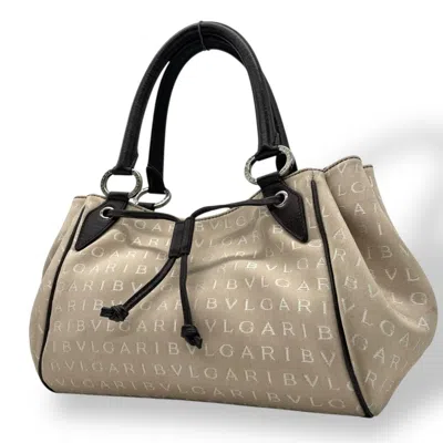 Pre-owned Bvlgari Canvas Leather Handbag ()
