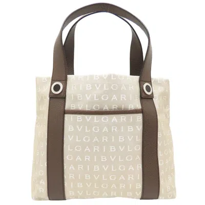 Pre-owned Bvlgari Canvas Leather Tote Bag () In Multi