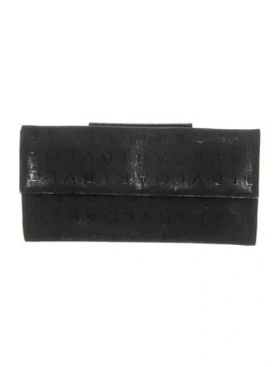 Pre-owned Bvlgari Canvas Pouch In Black