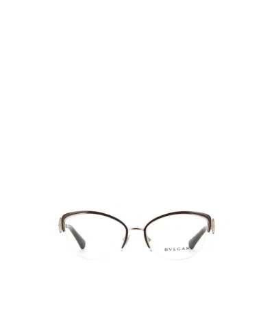 Bvlgari Cat's Eye Plain Glasses In White
