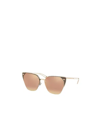 Bvlgari Cat's Eye Shaped Sunglasses In Nude