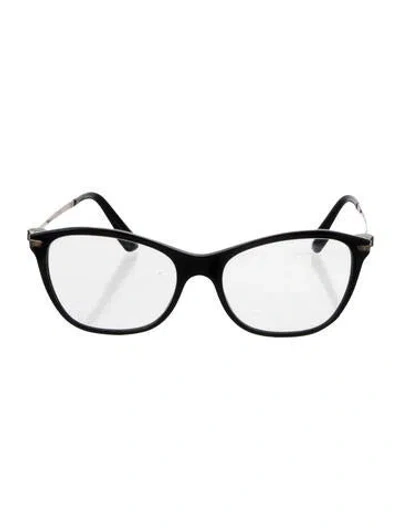 Pre-owned Bvlgari Cat-eye Eyeglasses In Black
