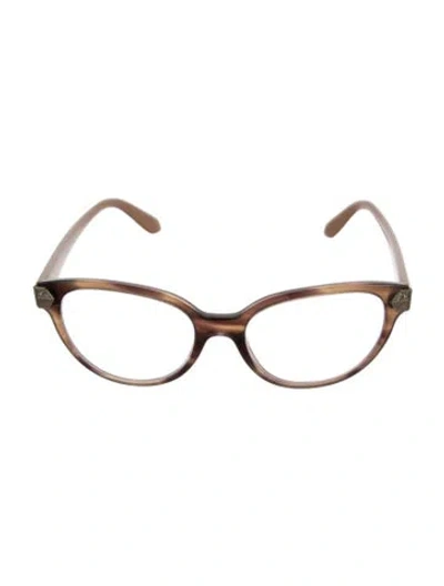 Pre-owned Bvlgari Cat-eye Eyeglasses In Neutral