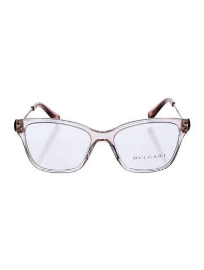 Pre-owned Bvlgari Cat-eye Eyeglasses In Pink