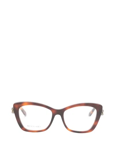 Bvlgari Cat-eye Glasses In Brown