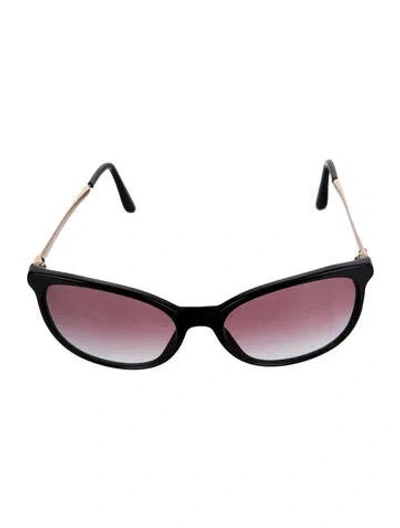 Pre-owned Bvlgari Cat-eye Gradient Sunglasses In Black
