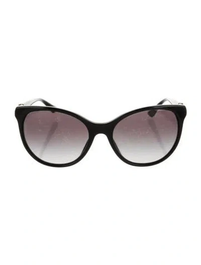 Pre-owned Bvlgari Cat-eye Gradient Sunglasses In Black