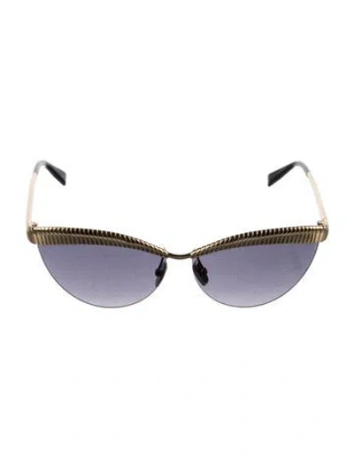 Pre-owned Bvlgari Cat-eye Gradient Sunglasses In Gold
