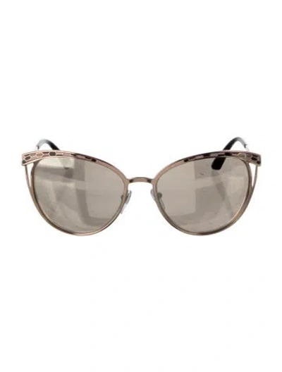 Pre-owned Bvlgari Cat-eye Mirrored Sunglasses