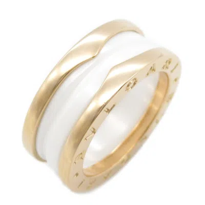 Pre-owned Bvlgari Ceramic Pink Gold (18k) Band Ring ()