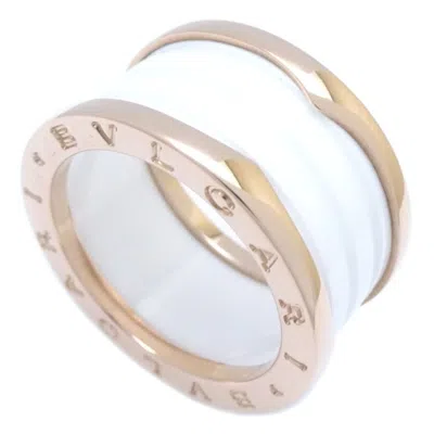 Pre-owned Bvlgari Ceramic Pink Gold (18k) Band Ring () In Multi