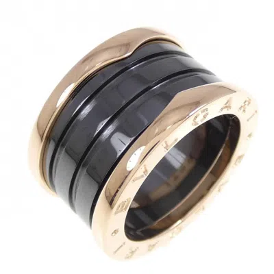 Pre-owned Bvlgari Ceramic Pink Gold (18k) Band Ring () In Multi