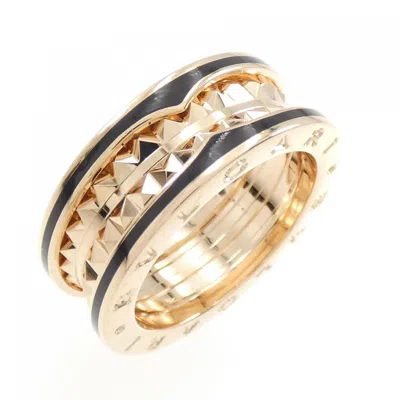 Pre-owned Bvlgari Ceramic Pink Gold (18k) Band Ring () In Multi