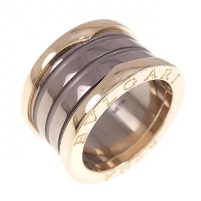 Pre-owned Bvlgari Ceramic Pink Gold (18k) Band Ring () In Multi