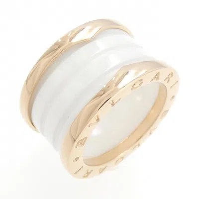 Pre-owned Bvlgari Ceramic Pink Gold (18k) Band Ring () In Multi