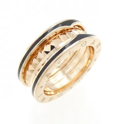 Pre-owned Bvlgari Ceramic Pink Gold (18k) Band Ring () In Multi